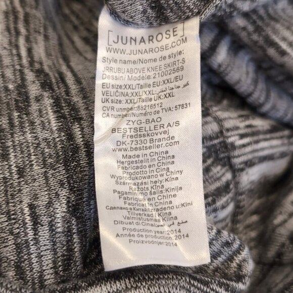 3/$20 Junarose Twist Front Layered Knit Skirt Above Knee Space Dye Bodycon XXL - Picture 11 of 12